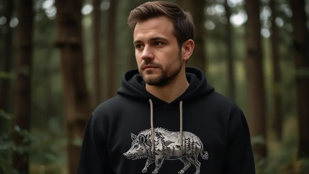 Dlaczego dzik jest trendy? Oto świat bluz męskich z motywami!