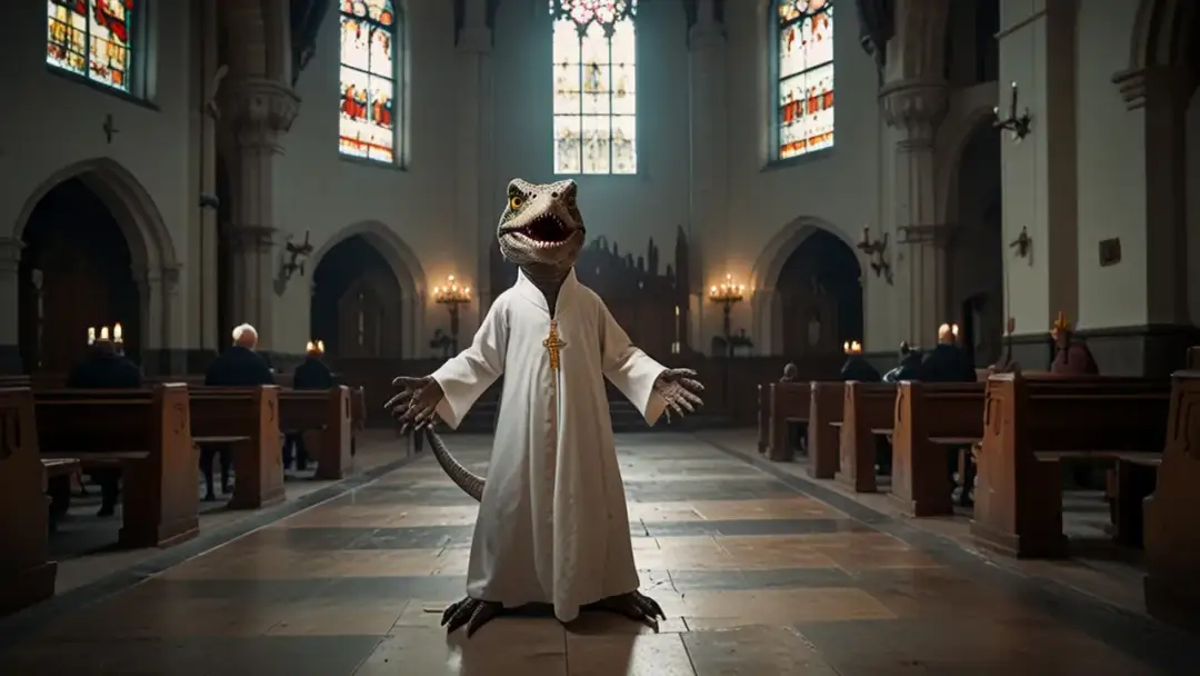 Velocipastor: Czemu film o księdzu-dinozaurze stał się kultowy?