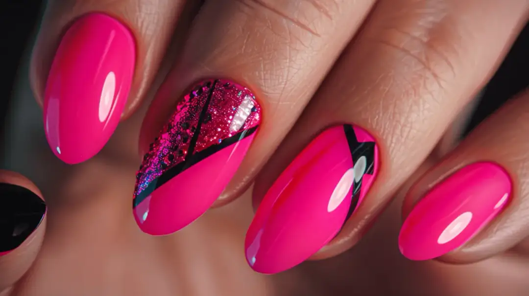 Neonowe paznokcie róż - modny wygląd, który kochają fashionistki