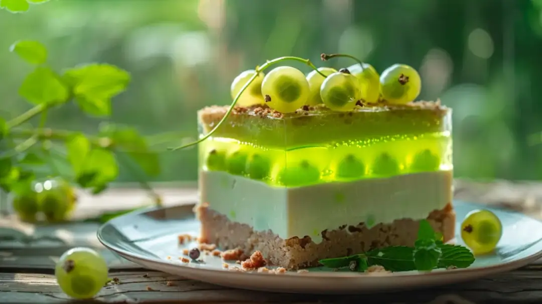 Ciasto z agrestem i galaretką: Orzeźwiający deser na upały. Pychota!