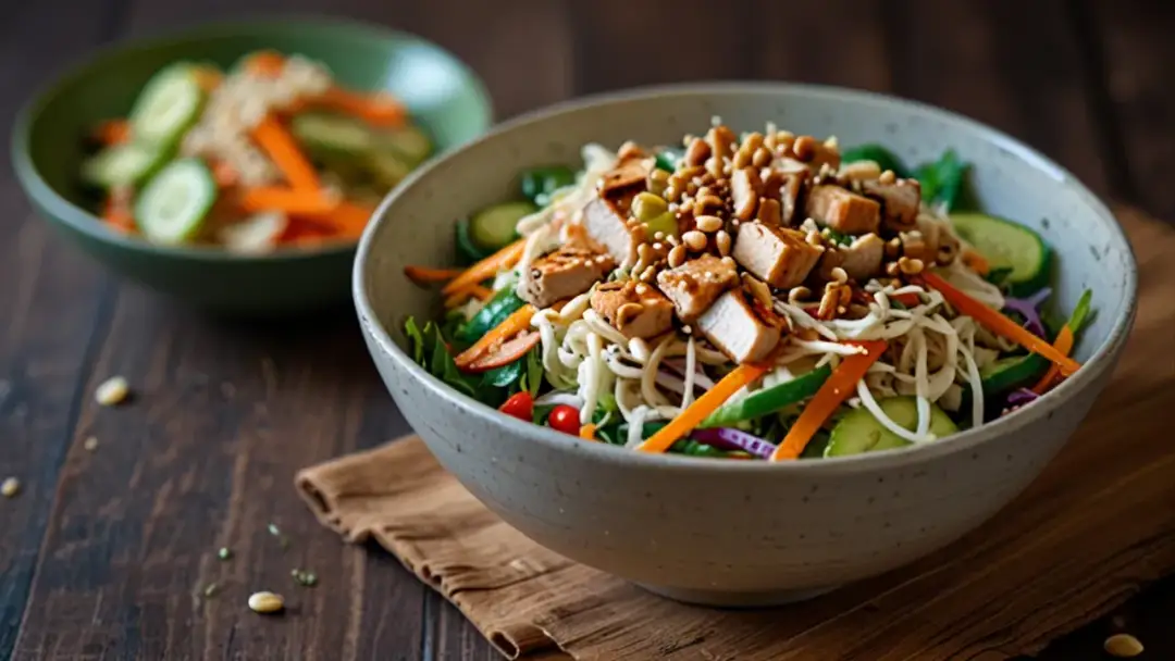 Sałatka tajska z kurczakiem - egzotyczny przepis na pyszną sałatkę