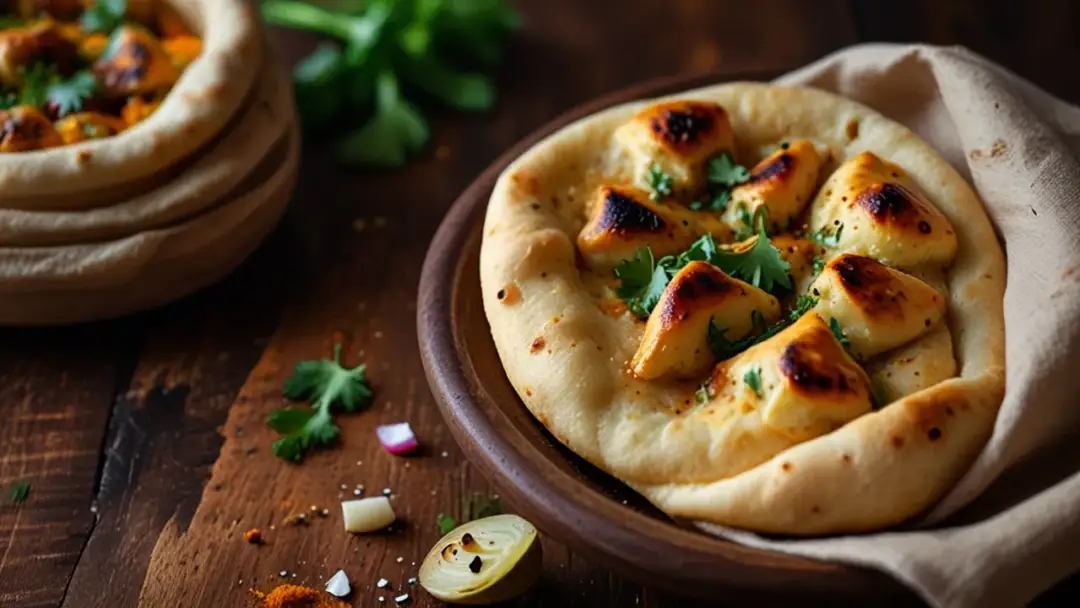 Chlebki naan czosnkowe: Aromatyczne pieczywo idealne do dań