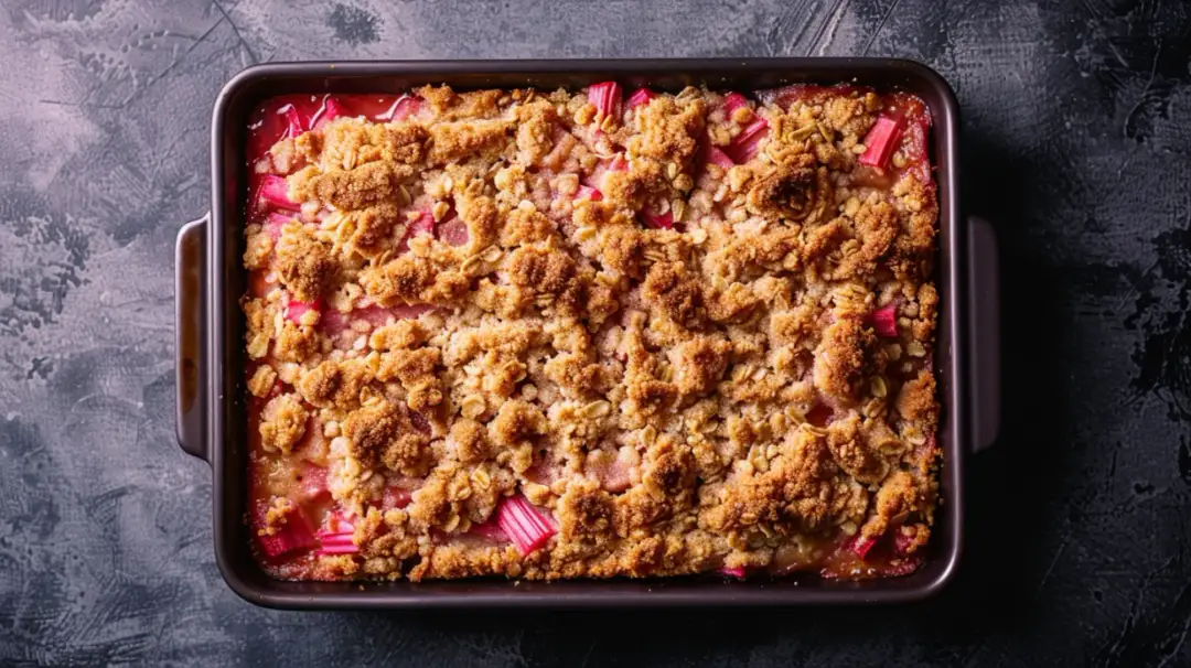 Urokliwe ciasto z rabarbarem na oleju na dużą blachę - przepis