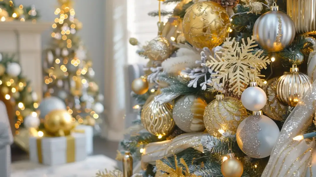 Złoto-srebrna choinka: Modna propozycja na święta
