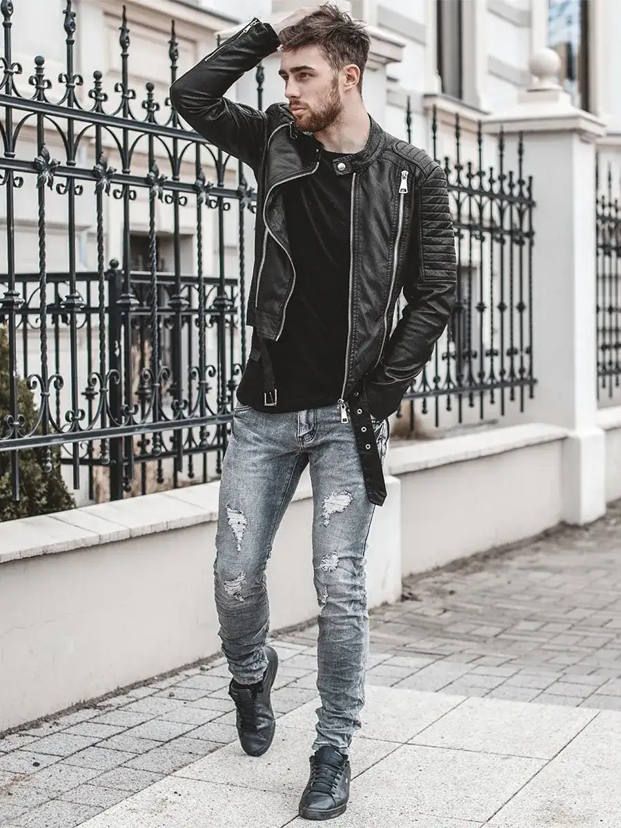 Męskie stylizacje z kurtką skórzaną: 5 trendów, które musisz znać