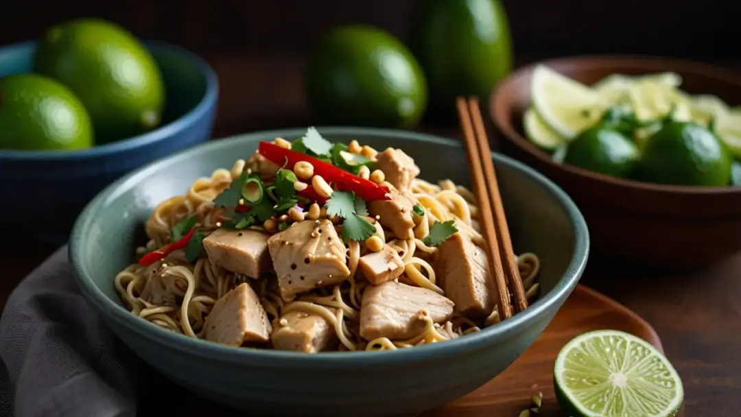 Kurczak po tajsku z makaronem: Smaki Azji w Twoim domu w prosty sposób
