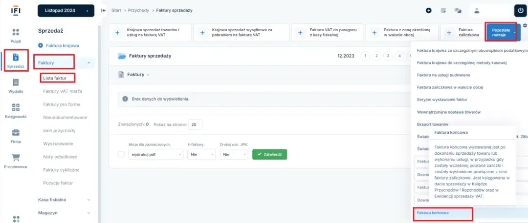 Jak wystawić fakturę końcową do faktury zaliczkowej bez błędów
