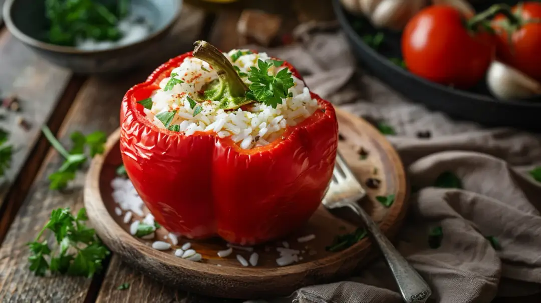 Papryka faszerowana ryżem po grecku: Tradycja na talerzu