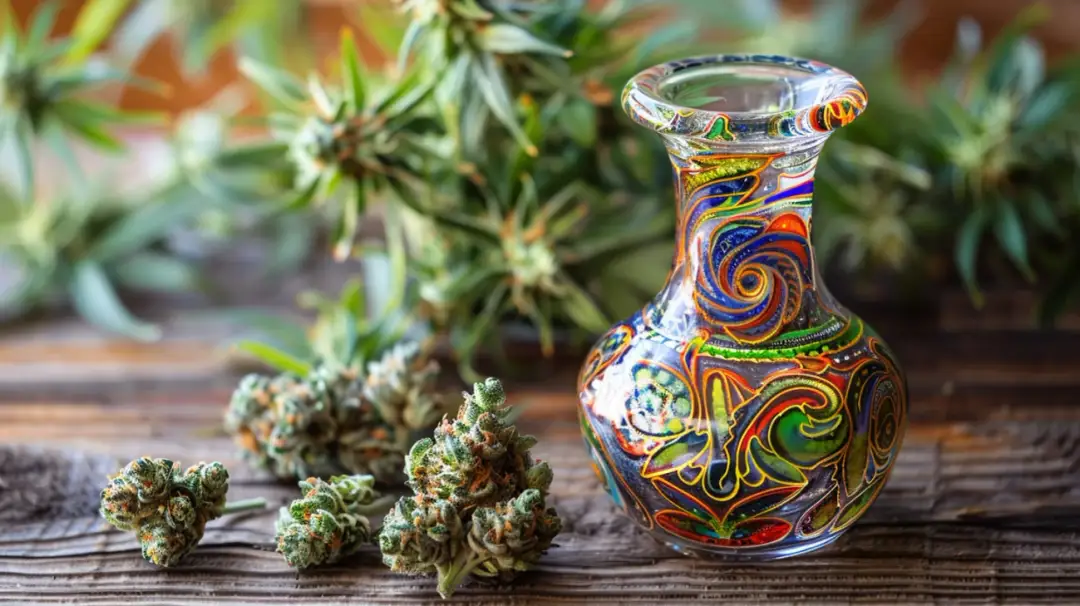 Elegancka lufka szklana dla wymagających palaczy konopi