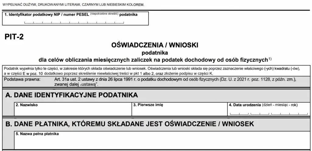 Jak wypełnić PIT-2: Oświadczenie pracownika, aby zyskać wyższe wynagrodzenie