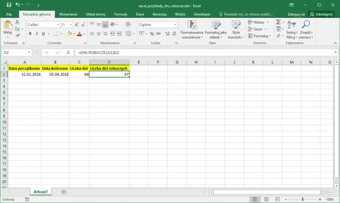 Excel: jak łatwo obliczyć ile dni minęło od daty - 3 sposoby