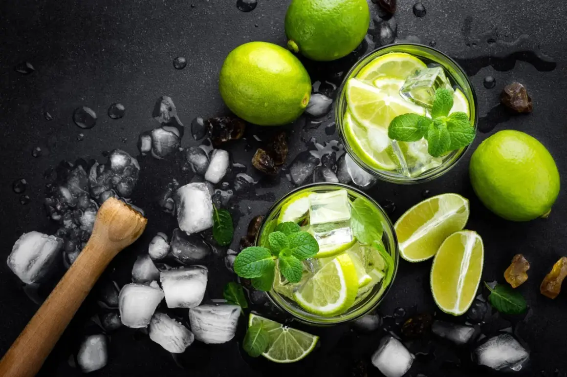 Erfrischende Mojitos mit Limetten, Minze und Eiswürfeln. Das perfekte Mojito Rezept für heiße Tage.