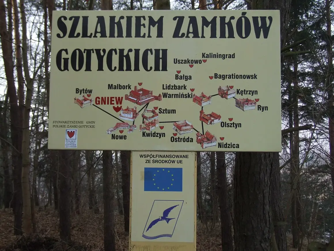 Mapa szlak zamków krzyżackich. Poznaj trasę przez Gniew, Malbork, Lidzbark Warmiński i inne gotyckie twierdze.