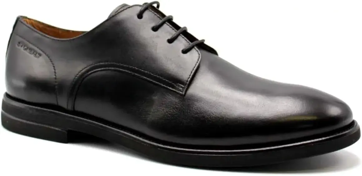 Scarpa stringata nera in pelle da uomo Stonefly, elegante e raffinata per ogni occasione.