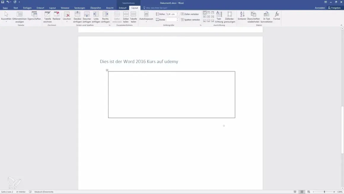 Widok edytora tekstu Word, pokazujący menu "Tabela" z opcjami jak zrobić ramkę w Wordzie, w tym "Zaznacz", "Rysuj tabelę" i "Obramowania".