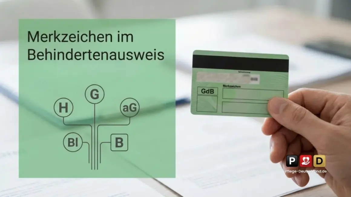 Merkzeichen im Behindertenausweis, wichtig für Menschen mit demenz und schwerbehinderung.