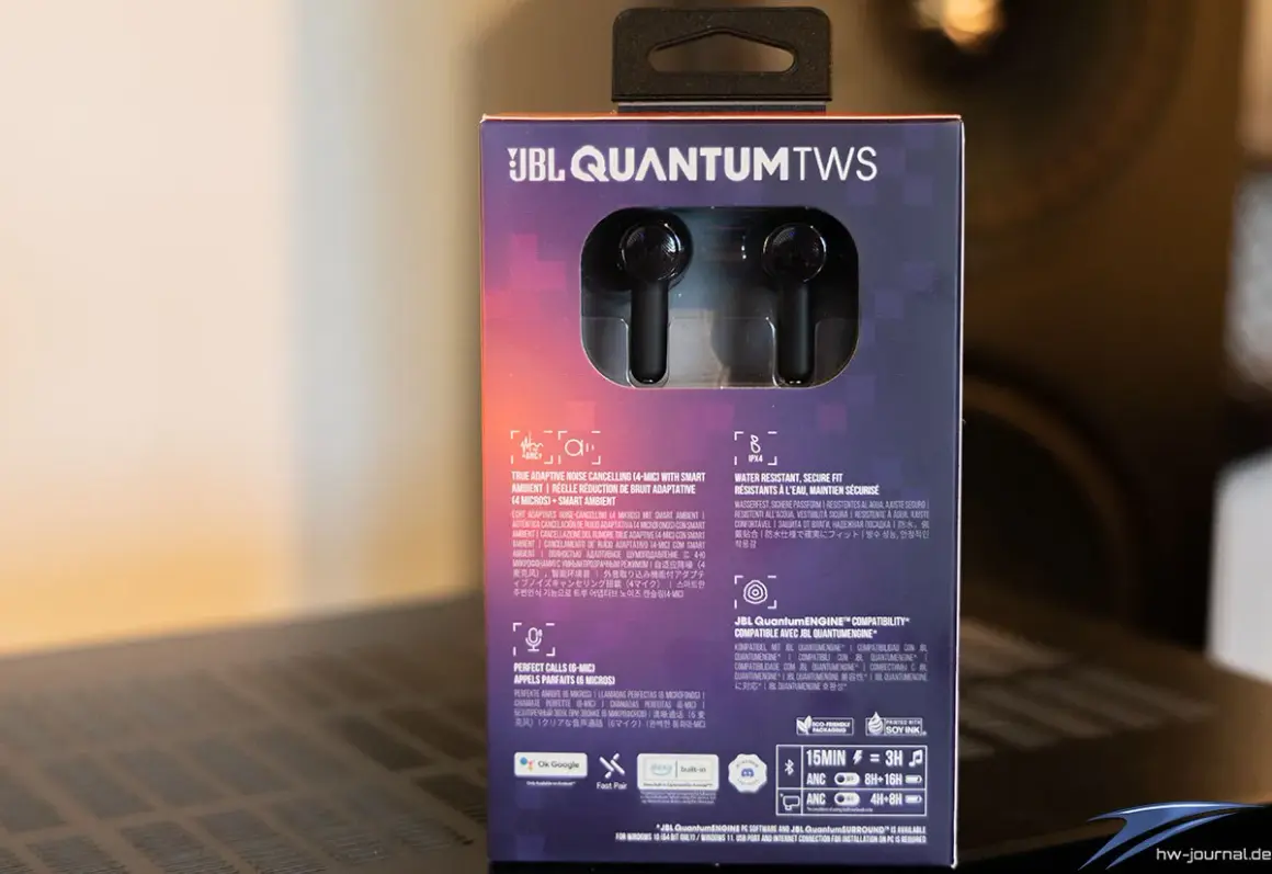 JBL Quantum TWS im Test: Kabellose Kopfhörer mit True Adaptive Noise Cancelling und Smart Ambient. Perfekt für Gaming und Anrufe.