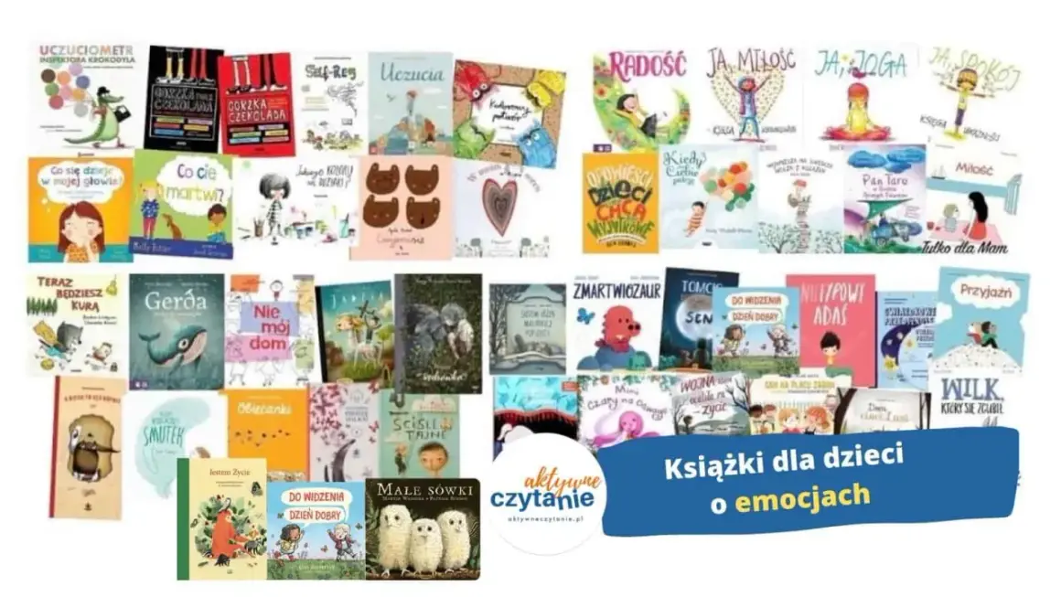 Książki dla dzieci o emocjach, w tym bajki o miłości, radości i smutku. Wśród nich "Uczuciometr Inspektora Krokodyla" i "Gerda".