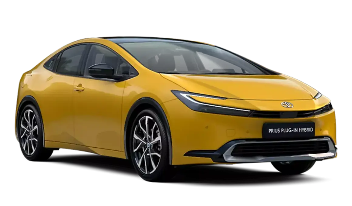 Żółty Toyota Prius Plug-in Hybrid. Jak wyłączyć system bezkluczykowy?