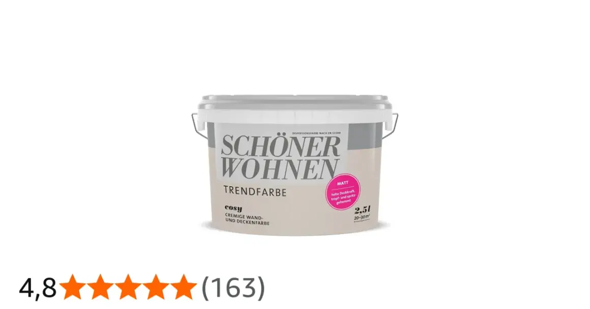 Eimer "Schöner Wohnen Trendfarbe Cosy" in Beige. Perfekt, um deine Wände gemütlich zu gestalten. Wandfarbe cosy kombinieren leicht gemacht.