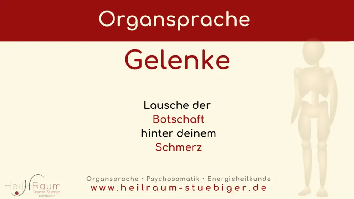 Organsprache: Gelenke. Lausche der Botschaft hinter deinem Schmerz. Gliederschmerzen spirituelle bedeutung.
