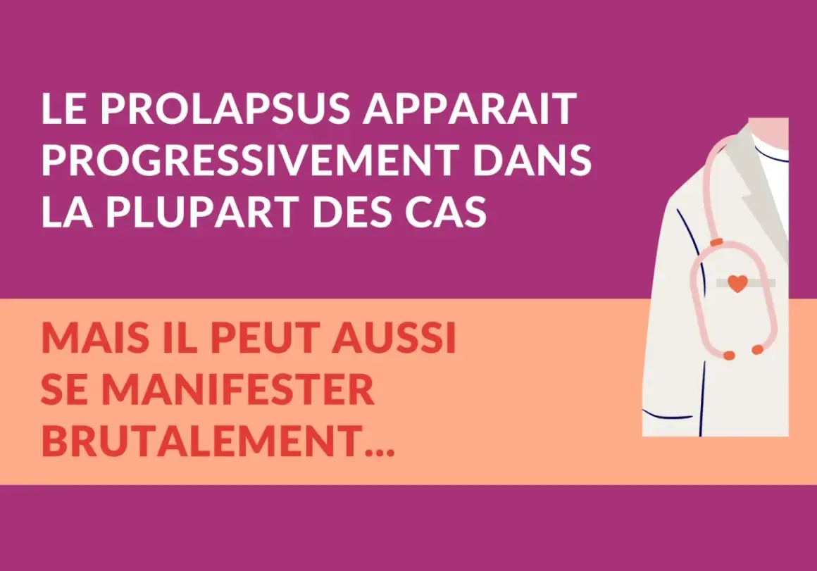 Le prolapsus apparaît progressivement, mais un traitement naturel peut aider. Illustration d'une blouse médicale avec un stéthoscope.