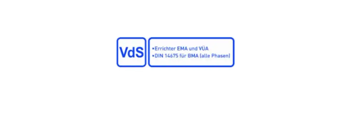 VdS-zertifiziert: Errichter von EMA und VÜA nach DIN 14675 für BMA (alle Phasen).