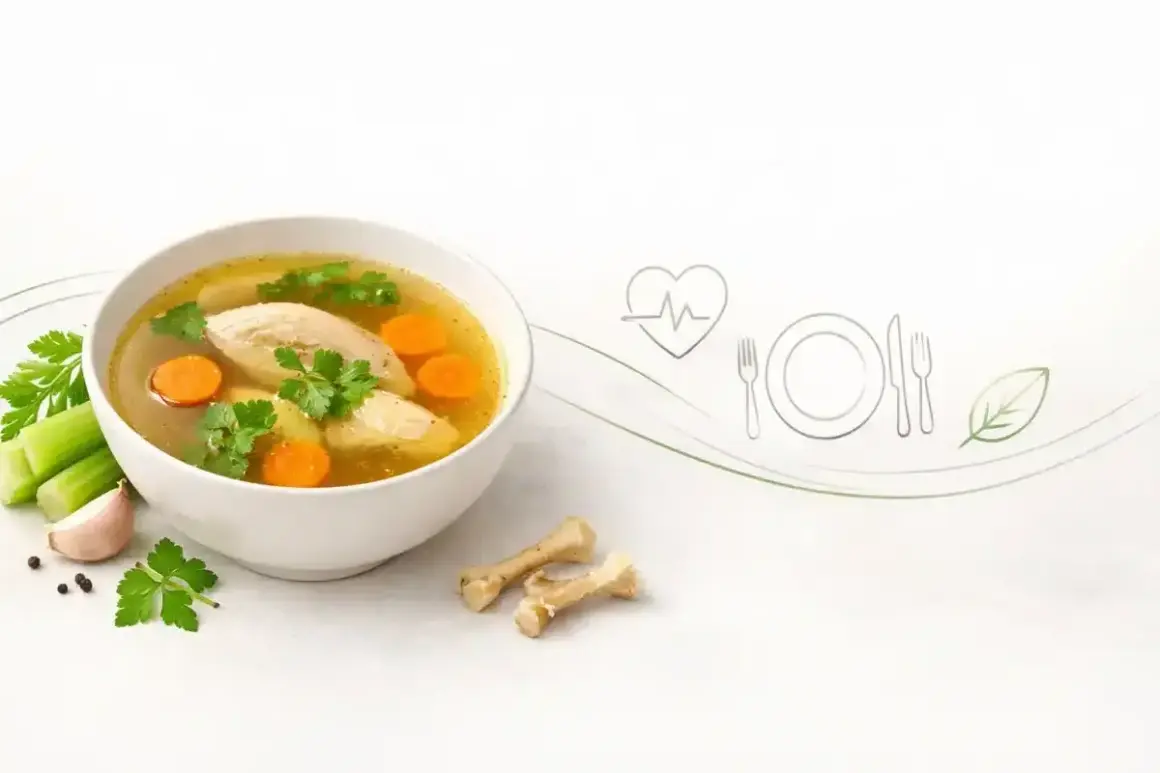 Aromaticzny rosół z kurczaka z marchewką i natką pietruszki. Czy rosół jest lekkostrawny? Tak, to idealna, zdrowa potrawa.