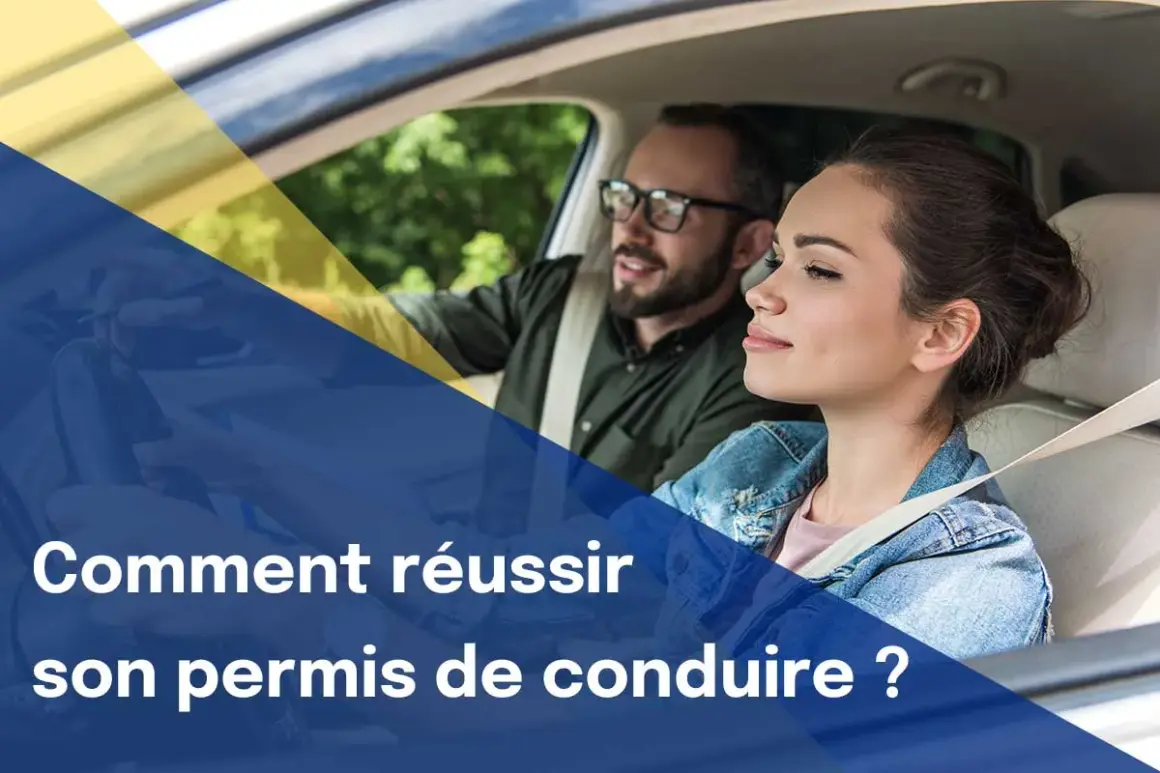 Jeune femme confiante au volant, avec moniteur. Augmentez votre taux réussite permis premier coup grâce à nos conseils.
