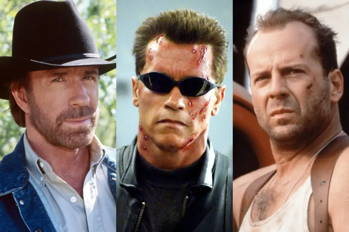 Chuck Norris w kapeluszu, Arnold Schwarzenegger z bliznami i Bruce Willis w podkoszulku. Trzech legendarnych, starzy aktorzy kina akcji.