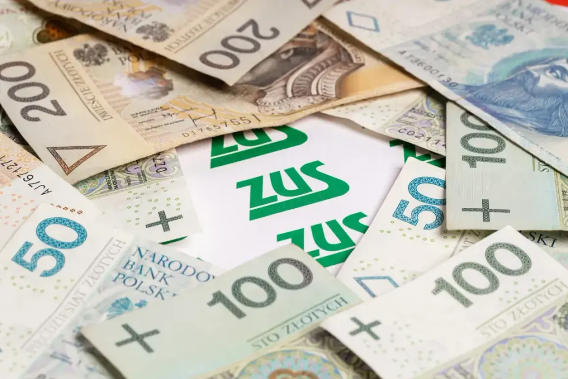 Polskie banknoty 50, 100, 200 zł otaczają logo ZUS. Czy wystarczy na godną, minimalną emeryturę?