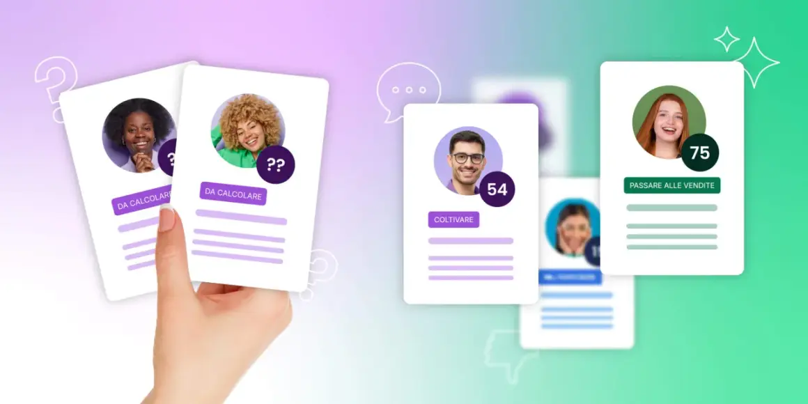 Carte con profili e punteggi, come in un gioco di Heardle Italia.
