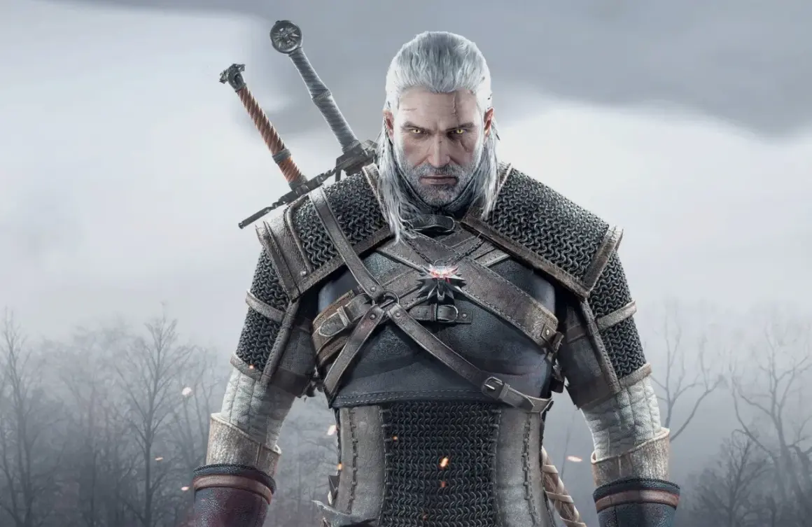 Geralt z Rivii w zbroi, z dwoma mieczami na plecach. Idealny do sprawdzenia wiedźmin 3 wymagania.