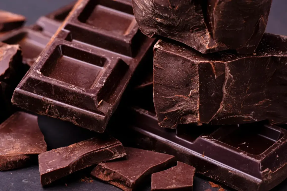 Morceaux de chocolat noir, parfaits pour savoir que manger en cas de baisse de tension. Un délice gourmand.