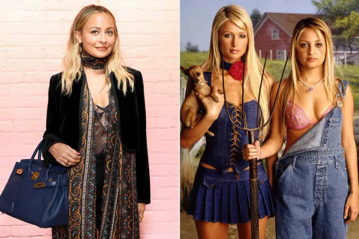 Nicole Richie och Paris Hilton, en bild som visar kontrasten mellan glamoröst liv och "the simple life" med högafflar.