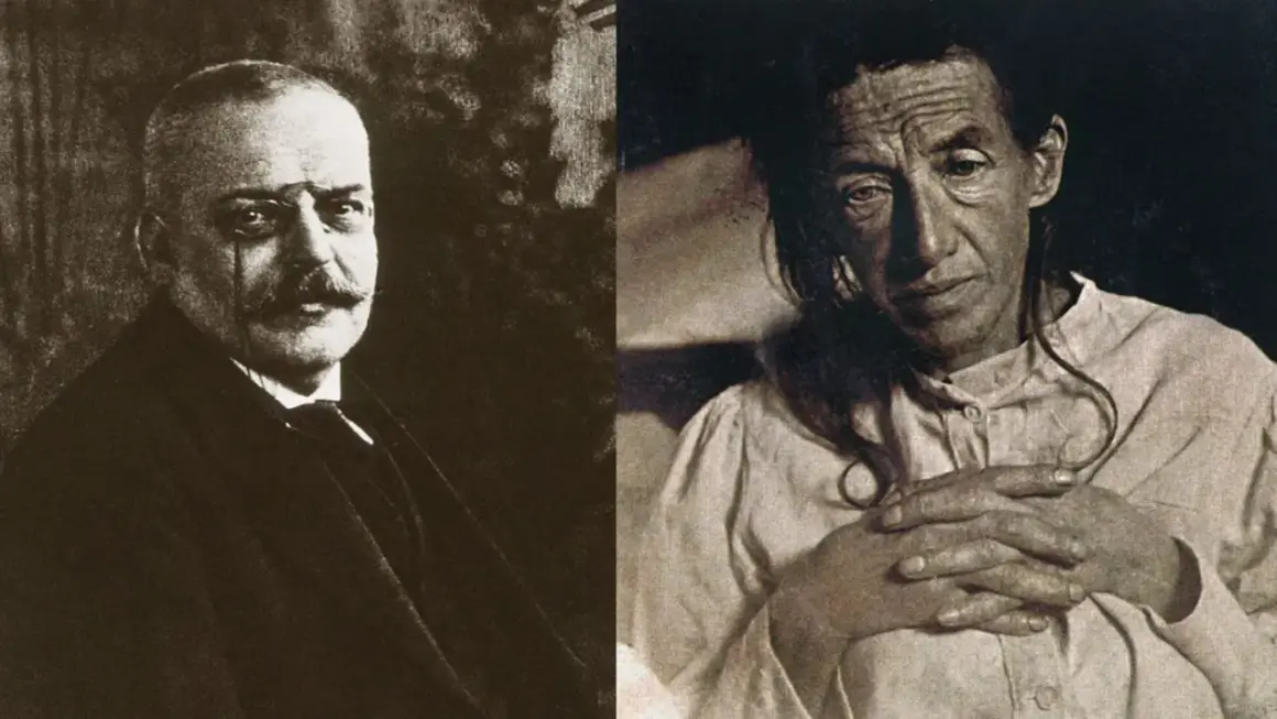 Alois Alzheimer, der Namensgeber der Krankheit, und eine Patientin, deren Fall er dokumentierte.