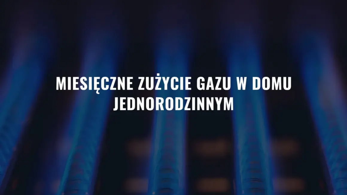 Płomienie palnika gazowego symbolizują miesięczne zużycie gazu w domu jednorodzinnym.