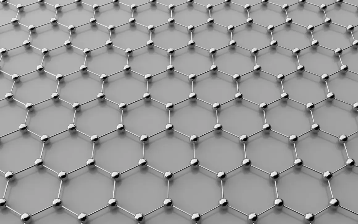 Abstrakte Darstellung eines molekularen Gitters, wie es in nanopartikel sonnencreme verwendet wird.