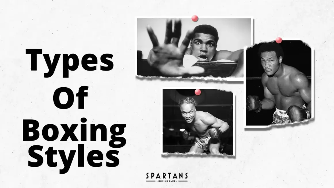 Exploring different boxing styles with iconic fighters. The image showcases legendary boxers, hinting at the diverse approaches to the sport.