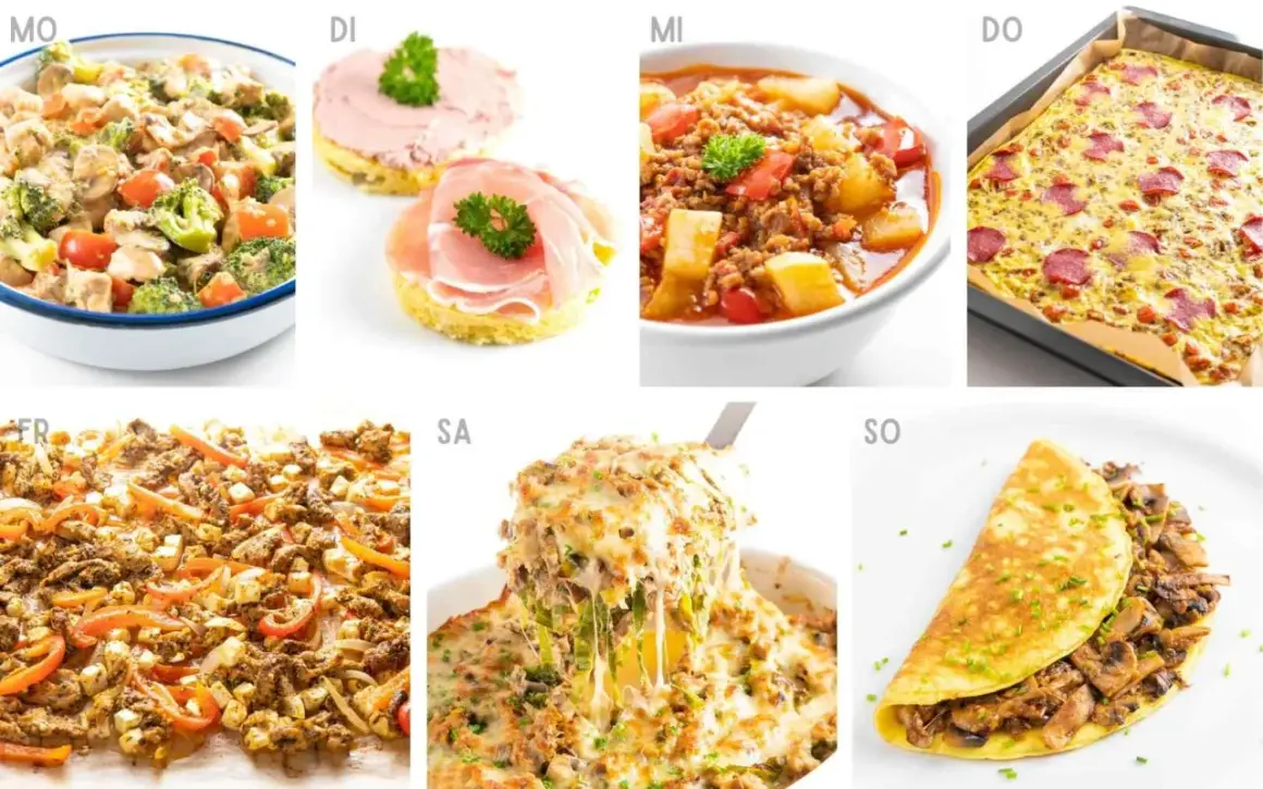 Vielfältige keto rezepte für jeden Tag: Salat, Auflauf, Omelett und mehr.