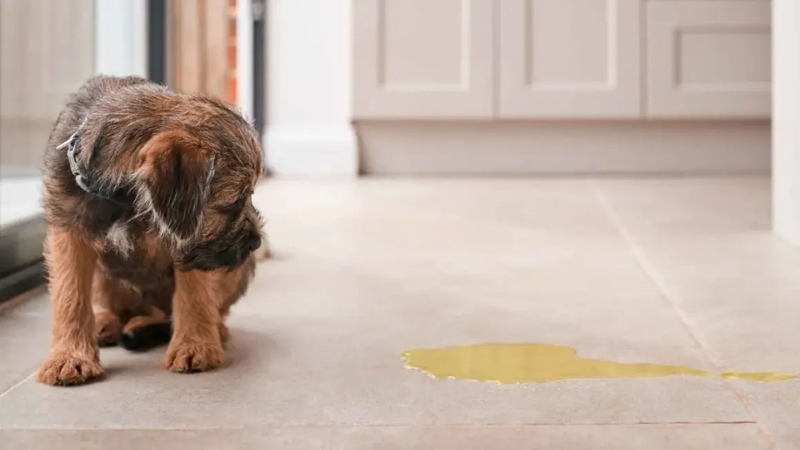 Perro con incontinencia urinaria. Busca soluciones de tratamiento casero para perros.