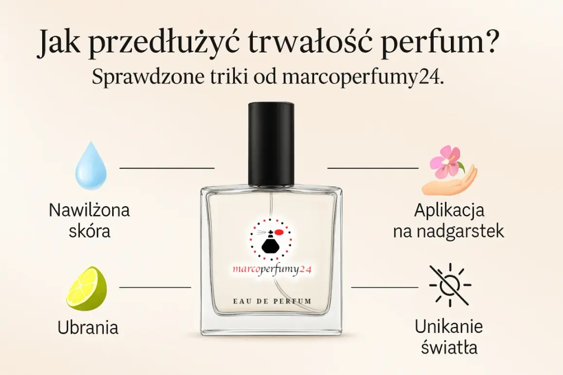 Jak przedłużyć moc perfum? Nawilżona skóra, aplikacja na nadgarstek, ubrania i unikanie światła to klucz do trwałego zapachu.