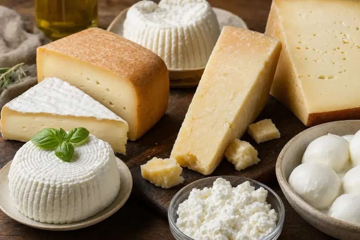 Varietà di formaggi, tra cui crescenza e mozzarelline, con pezzi di parmigiano. Un tripudio di sapori, ma attenzione al colesterolo!