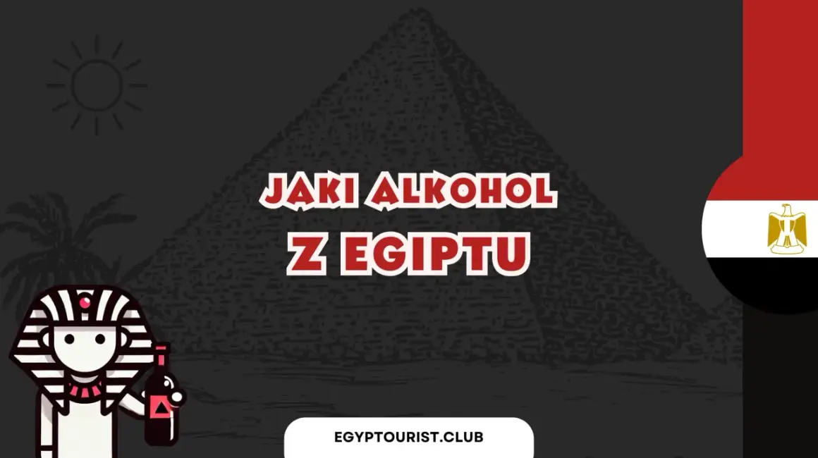 Faraon trzyma butelkę, a piramida w tle sugeruje, że chodzi o egipski alkohol.