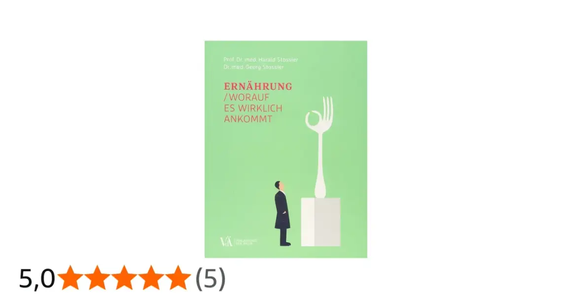 Buchcover: Mann blickt auf Gabel, die "macht fett fett". Titel: "Ernährung / Worauf es wirklich ankommt".