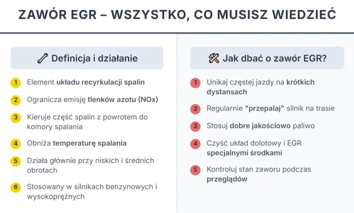 Informacje o zaworze EGR: definicja, działanie, jak dbać o jego prawidłową pracę w silniku.