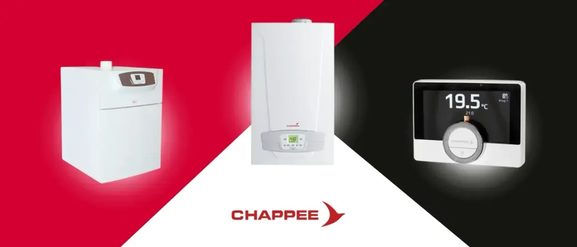 Trois chaudières à gaz Chappée et un thermostat intelligent. Découvrez quelle chaudière à gaz choisir pour votre foyer.