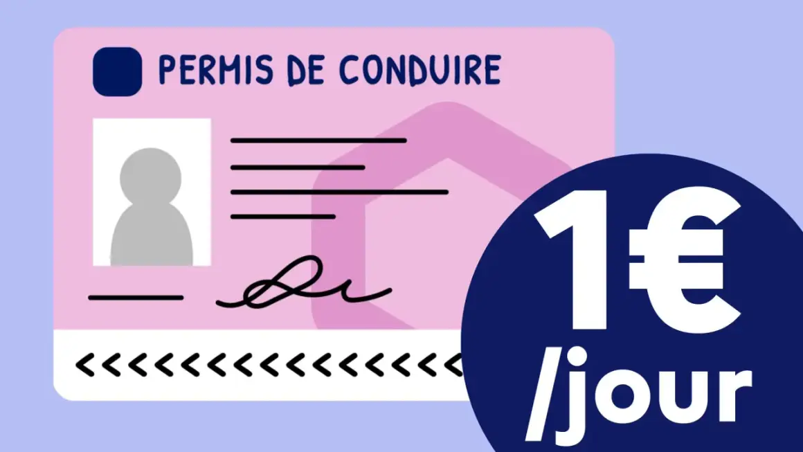 Permis de conduire rose avec photo et signature. Offre spéciale : permis 1€ par jour.