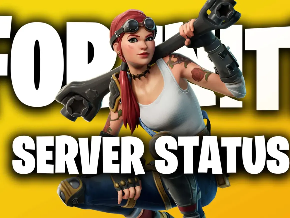 Fortnite Server Status: Die Server sind offline, die Spielerin mit Werkzeug wartet.