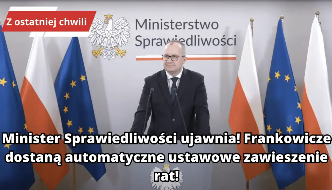 Minister Sprawiedliwości ogłasza zawieszenie rat dla frankowiczów. To ważna informacja dla osób z kredytem frankowym, która może wpłynąć na ich sytuację finansową i kwestie podatkowe.